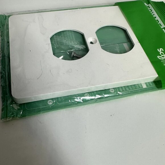 Square D Schneider Electric White Plastic Switch Cover Modern X Series Outlet - Picture 3 of 5
